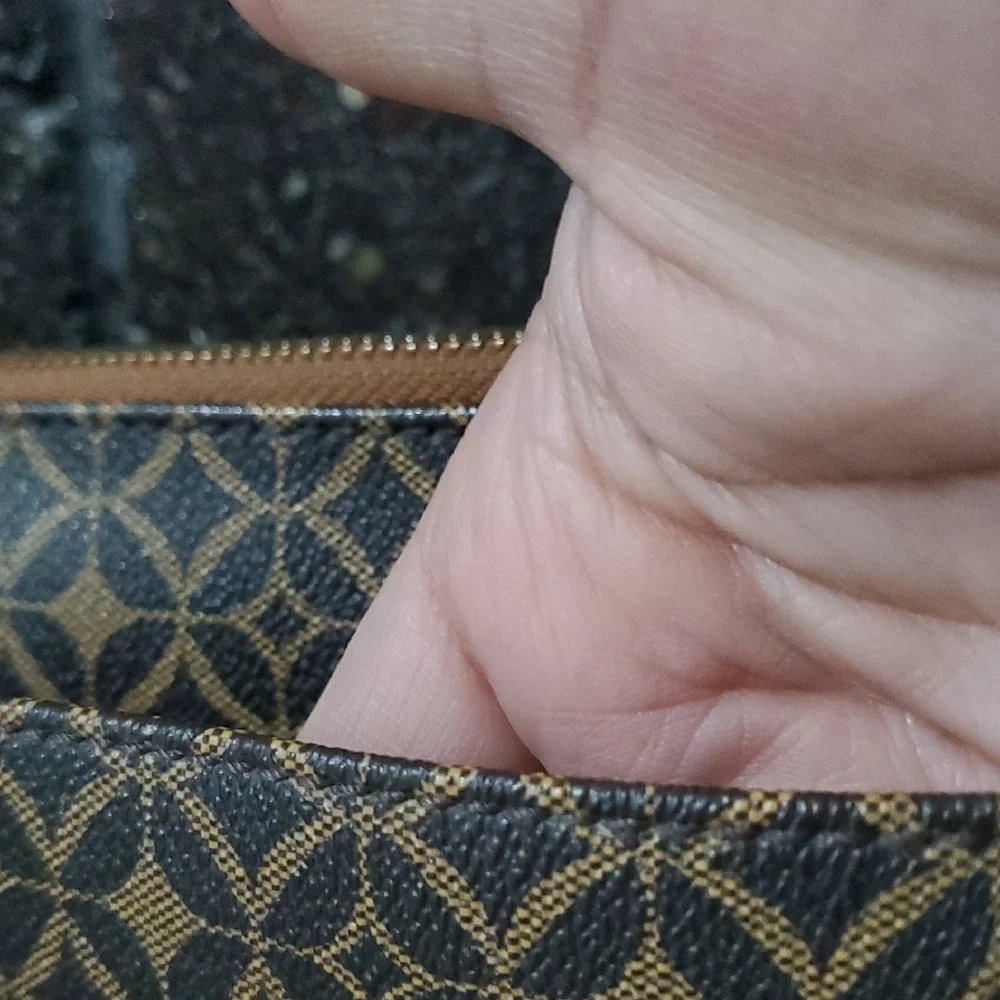 Fossil Brown Geometric Clutch